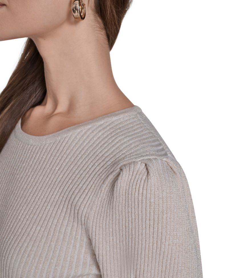 Women's Crewneck Puff Sleeve Sweater