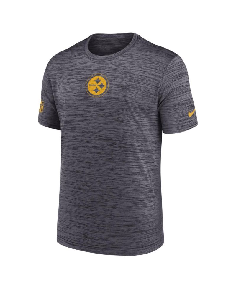 Men's Black Pittsburgh Steelers Big & Tall Sideline Velocity Performance T-Shirt