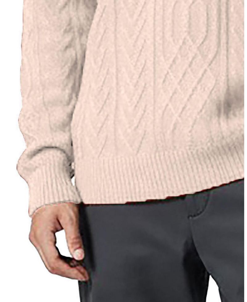 Men's Cable-Knit Mock-Neck Sweater