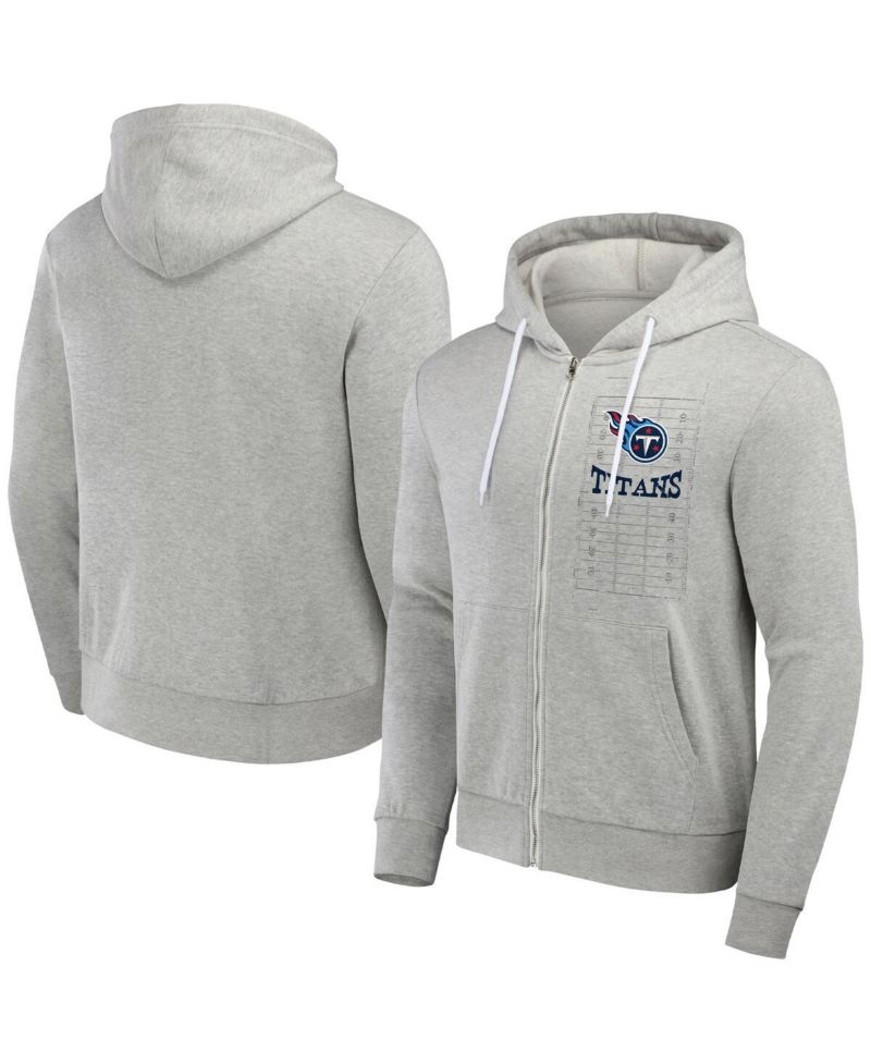 NFL x Darius Rucker Collection by Men's Heather Gray Tennessee Titans Domestic Full-Zip Hoodie