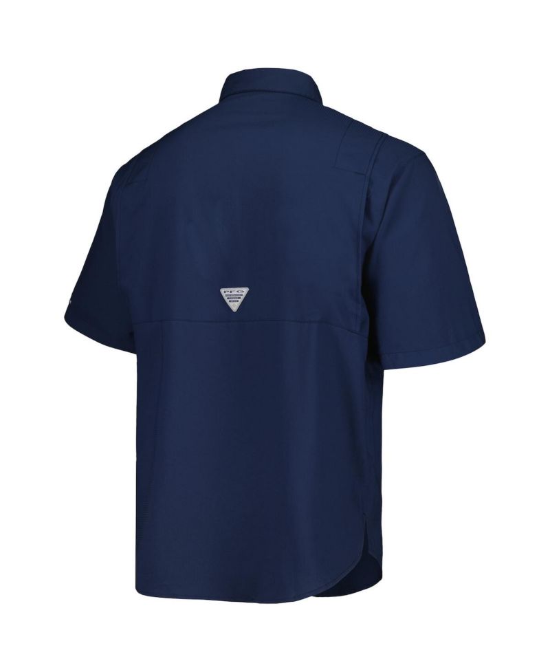 Men's Navy Tampa Bay Rays Tamiami Omni-Shade Button-Down Shirt