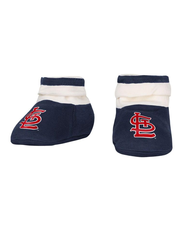 Baby Boys and Girls 3-Piece Navy St. Louis Cardinals Up One Bodysuit, Bib and Booties Set