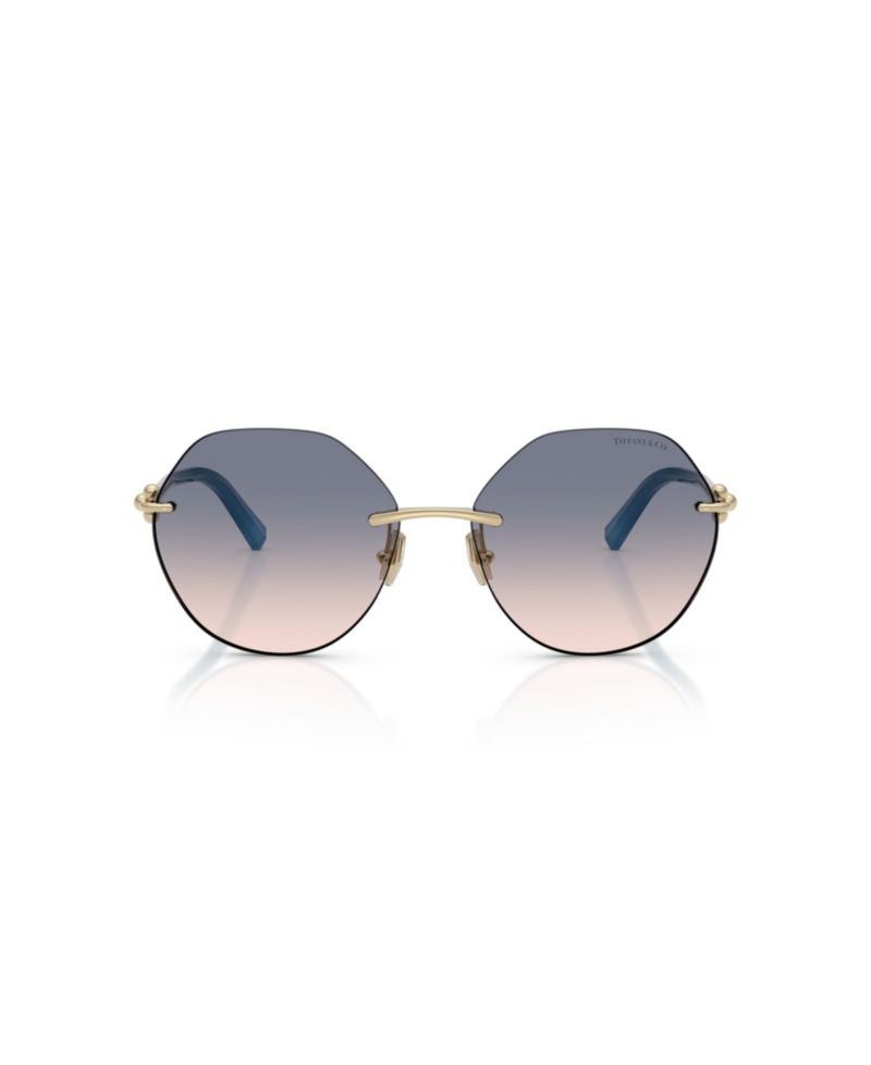 Women's Geometric Rimless Sunglasses TF3123