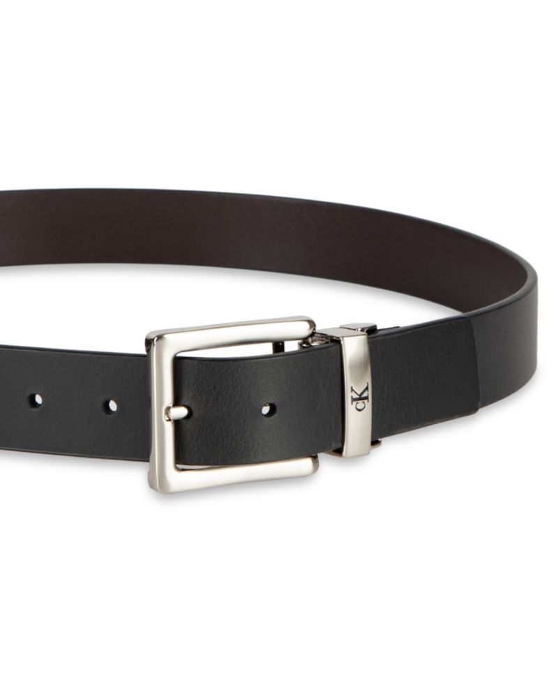 35MM Men's Reversible Leather Dress Belt
