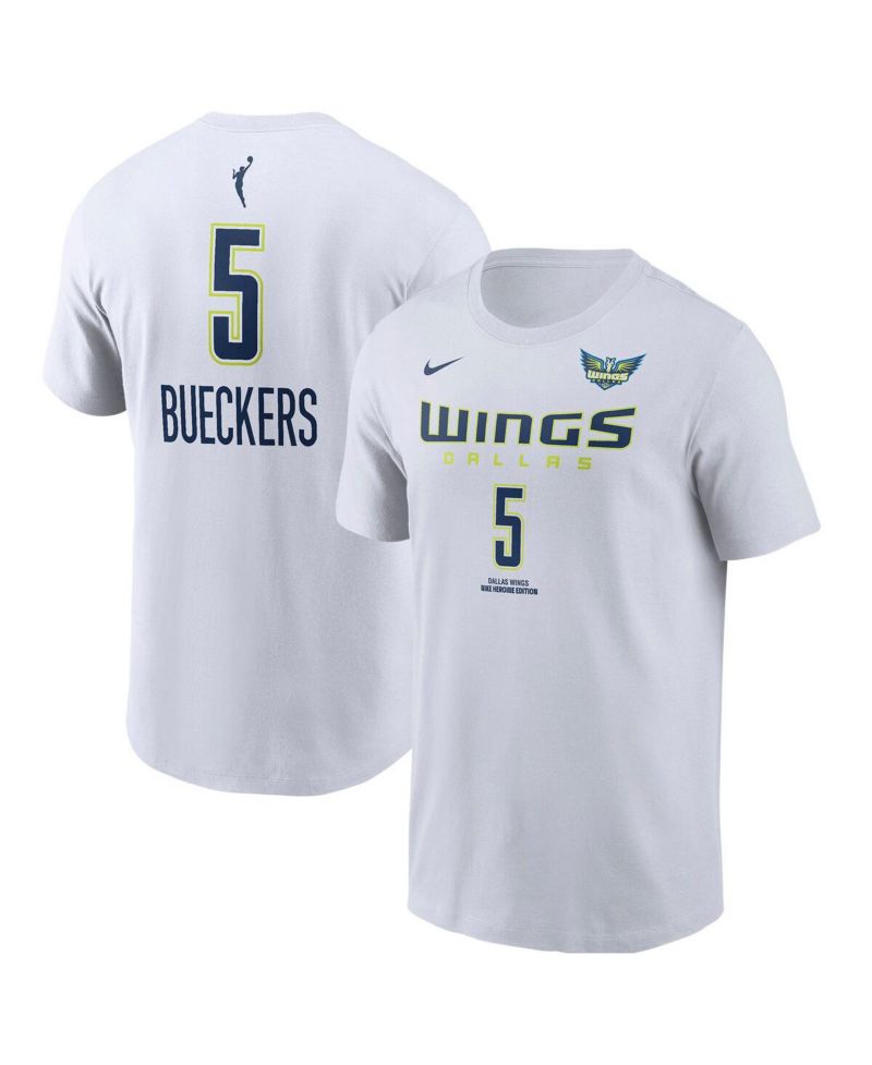 Men's Paige Bueckers White Dallas Wings 2025 WNBA Draft Heroine Edition Name & Number T-Shirt