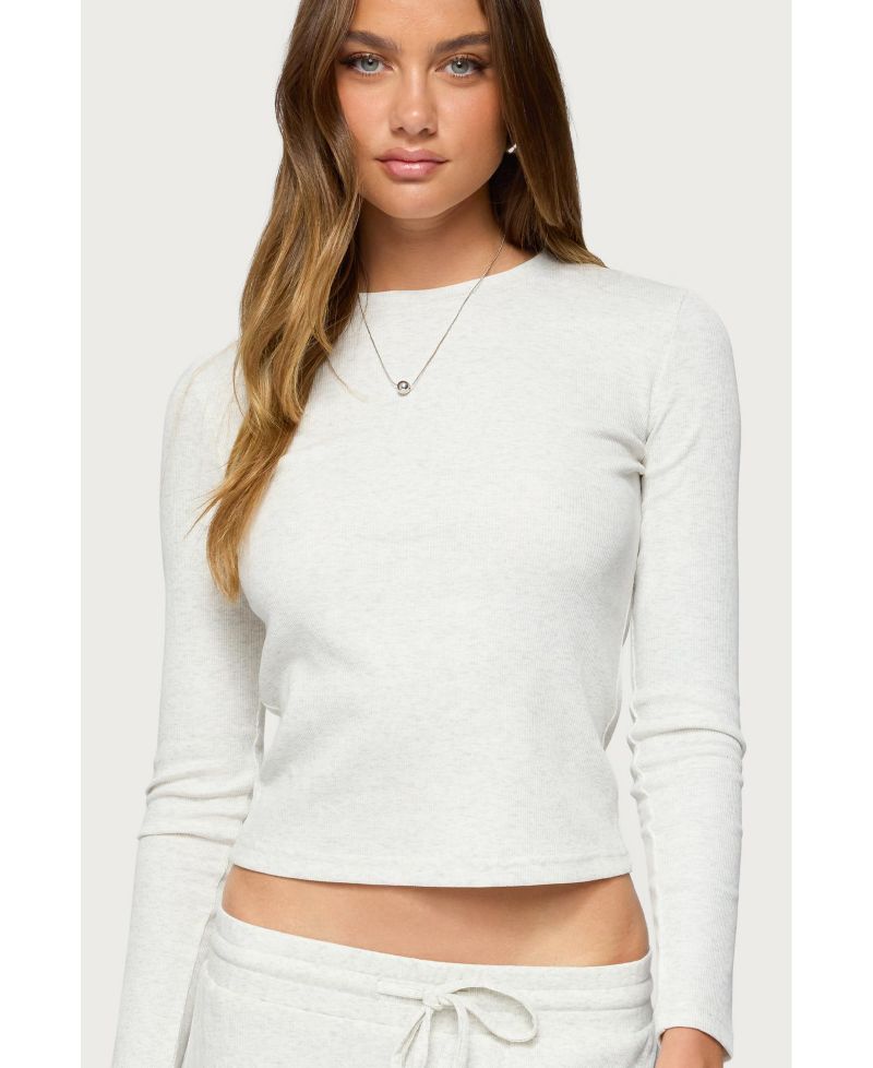 Women's Cicilia Long Sleeve Ribbed T Shirt