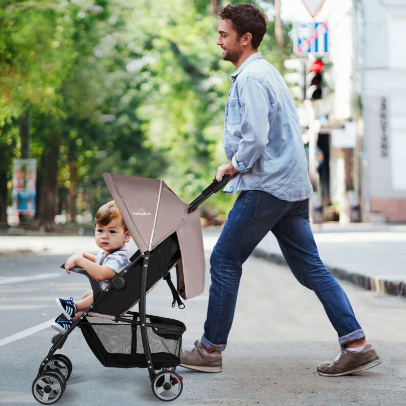 Foldable Lightweight Baby Stroller Kids Travel Pushchair 5-Point