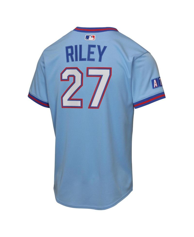 Big Boys and Girls Austin Riley Light Blue Atlanta Braves 2026 City Connect Stadium Jersey
