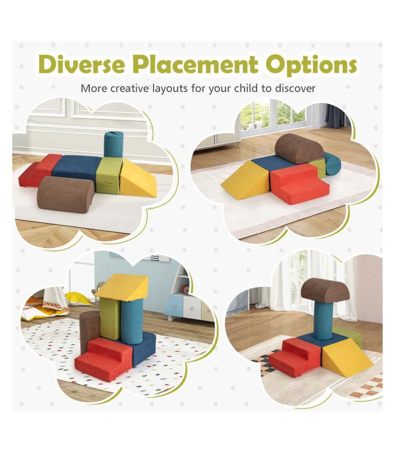 Foam Modular Climbing Blocks, 6-Piece Set