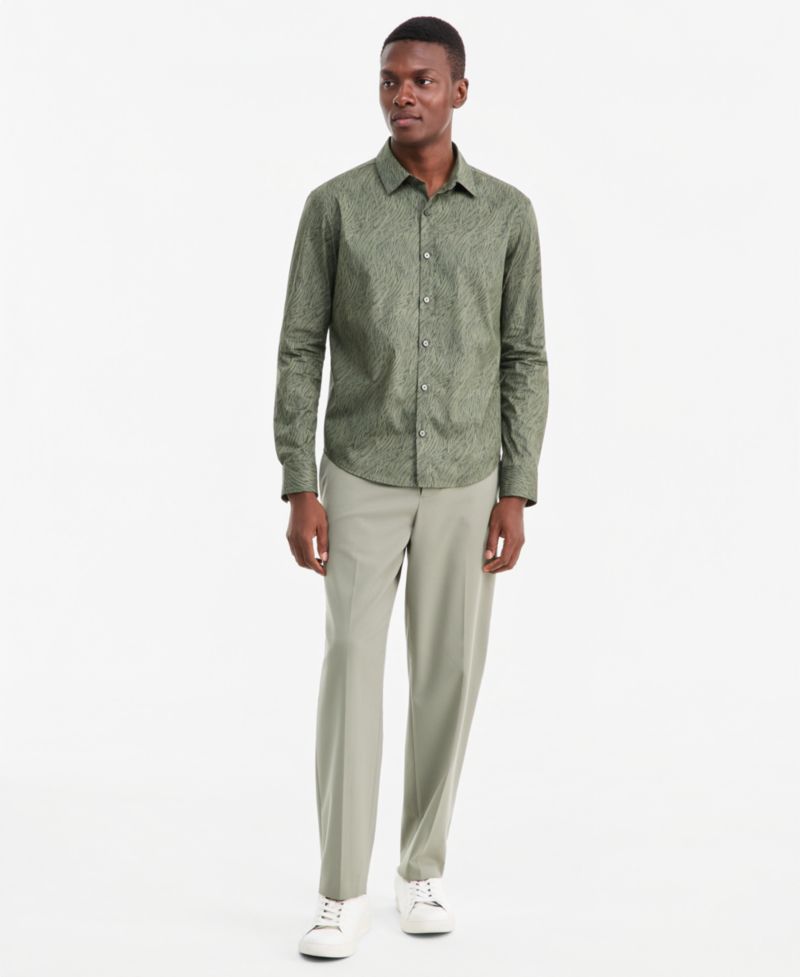 Men's Baker Geometric Long-Sleeve Shirt