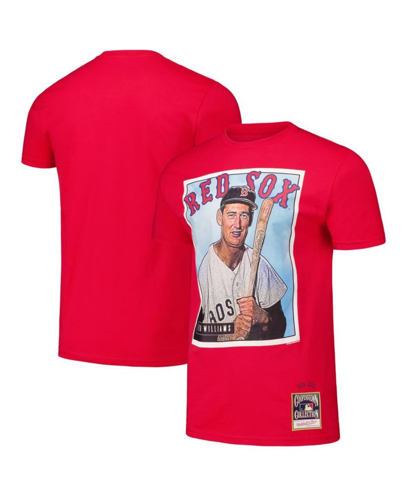 Men's Ted Williams Red Boston Red Sox Cooperstown Collection Collectors Connection T-Shirt