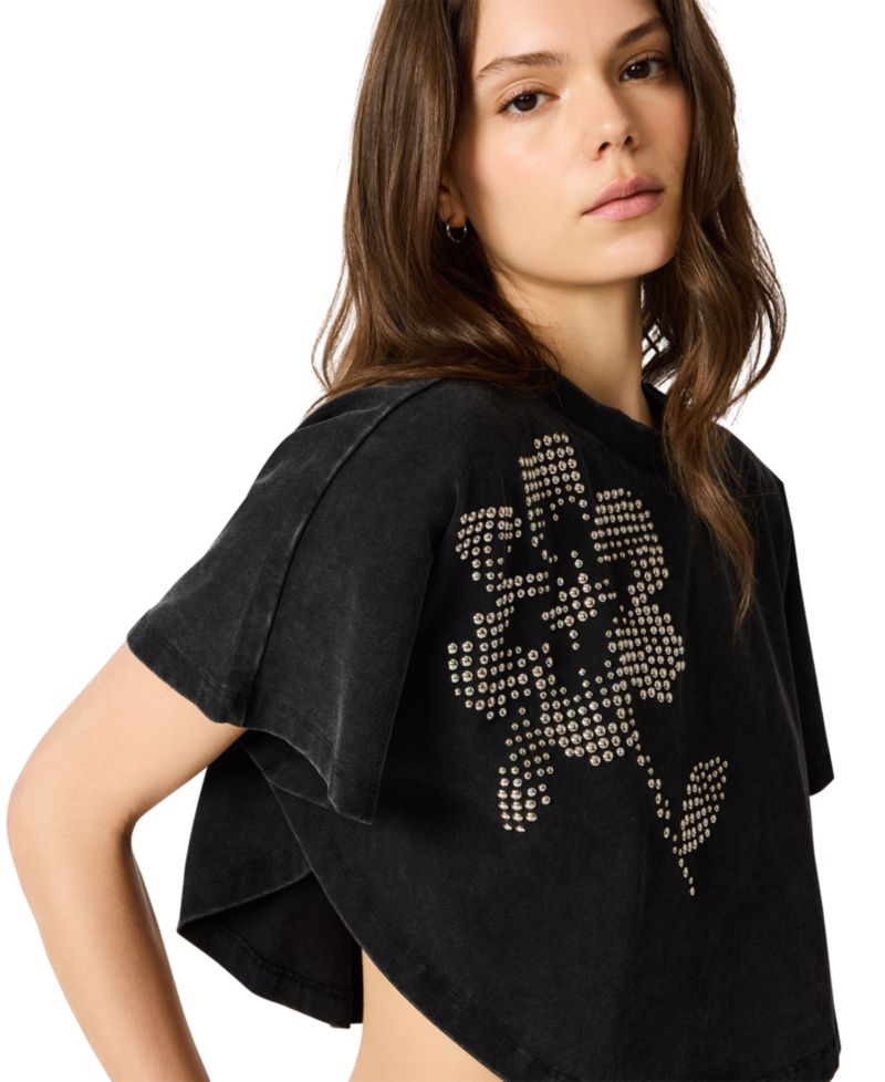 Women's Callum Floral Embellished Crewneck Knit Top