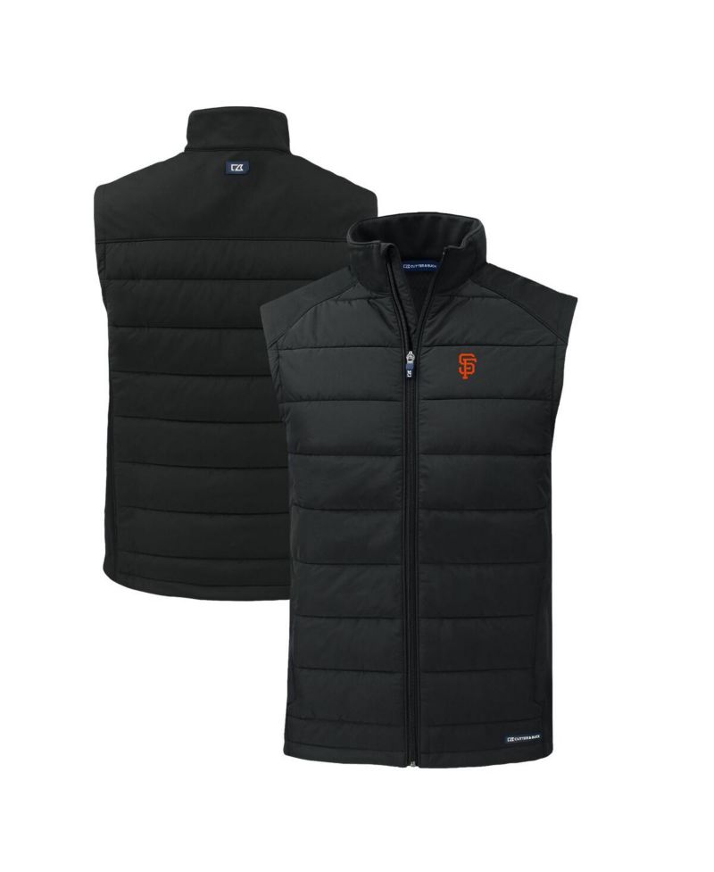 Men's Black San Francisco Giants Evoke Hybrid Eco Softshell Full-Zip Vest