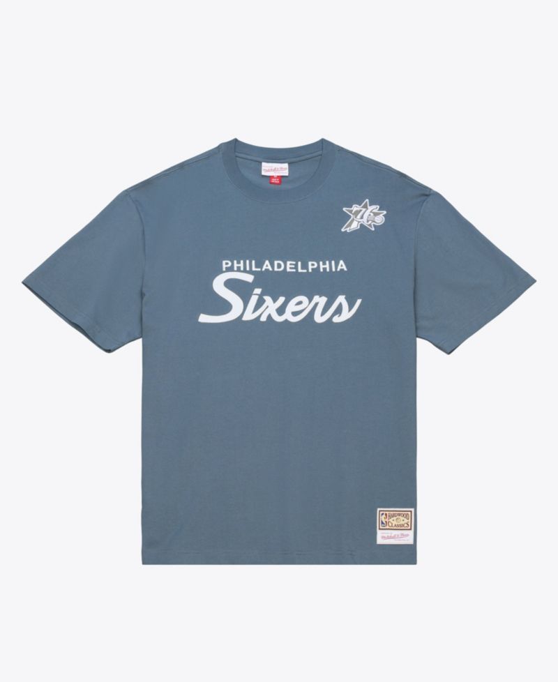 Men's Gray Philadelphia 76ers Thunderstorm Short Sleeve T-Shirt