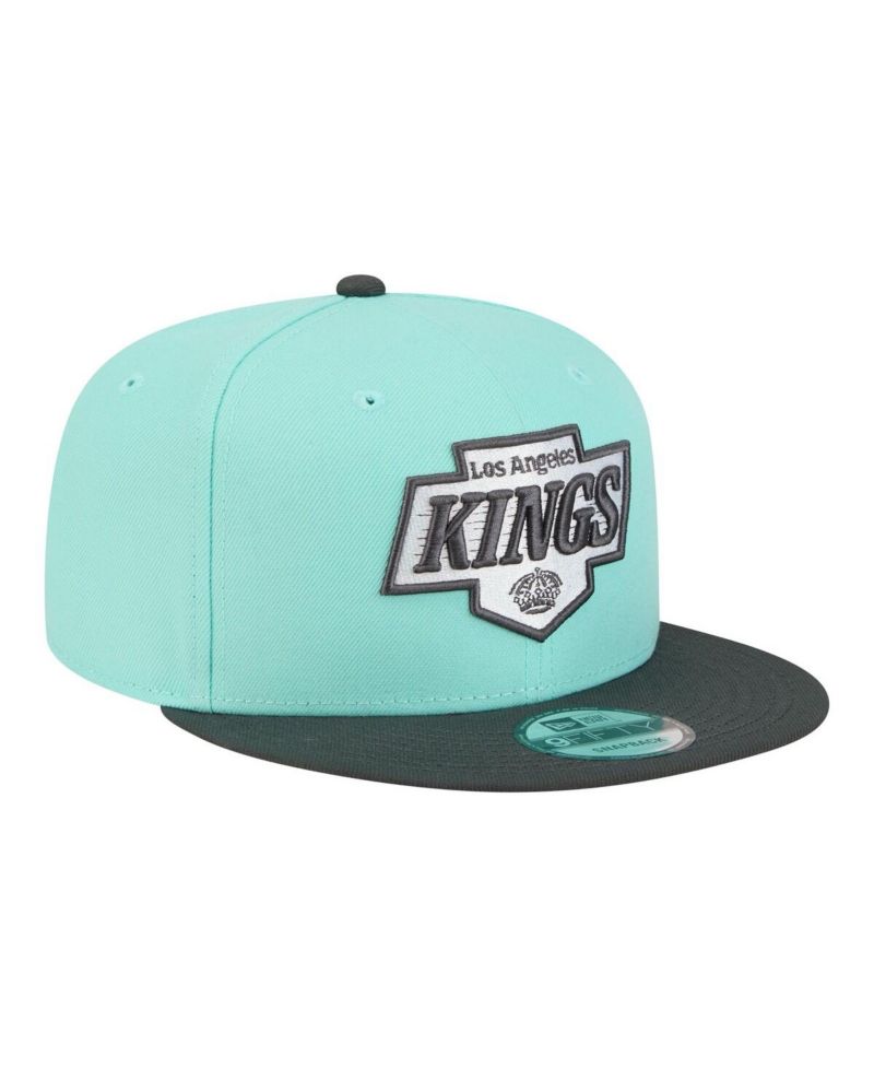 Men's Turquoise/Charcoal Los Angeles Kings Two-Tone Color Pack 9FIFTY Snapback Hat