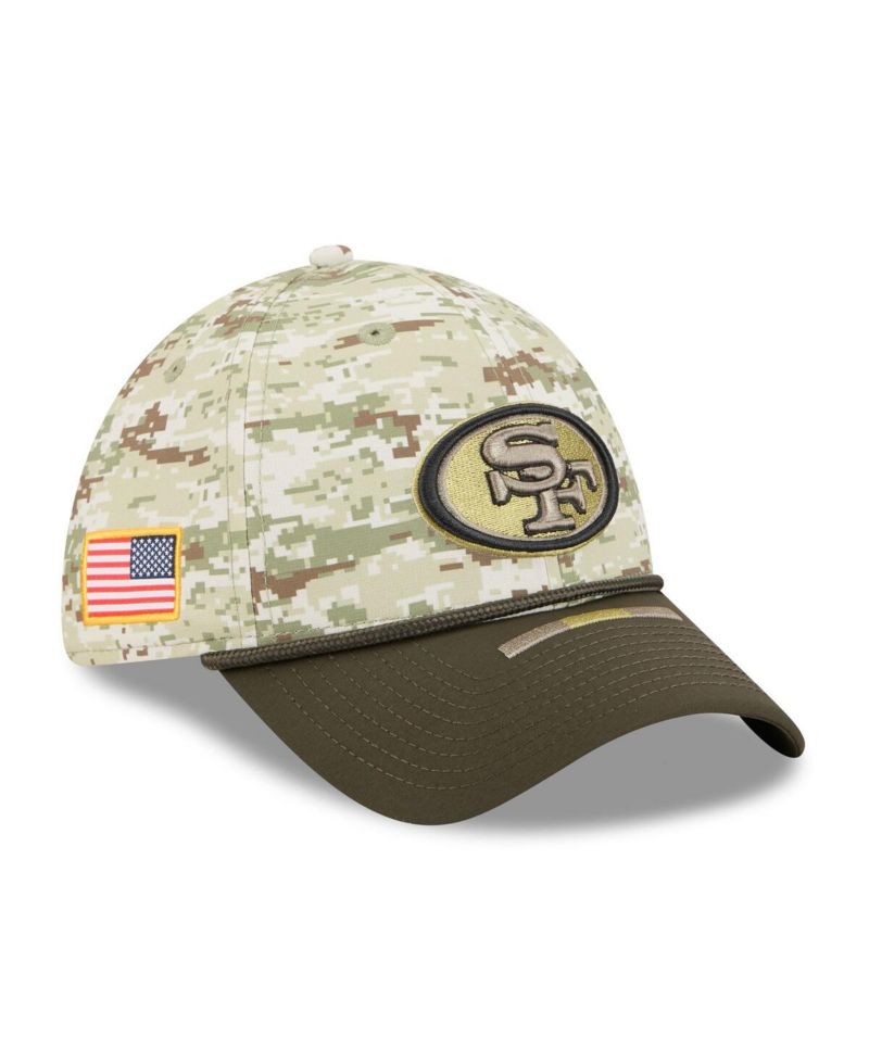 Men's Camo/Dark Green/Dark Green San Francisco 49ers 2025 Salute to Service 39THIRTY Flex Hat