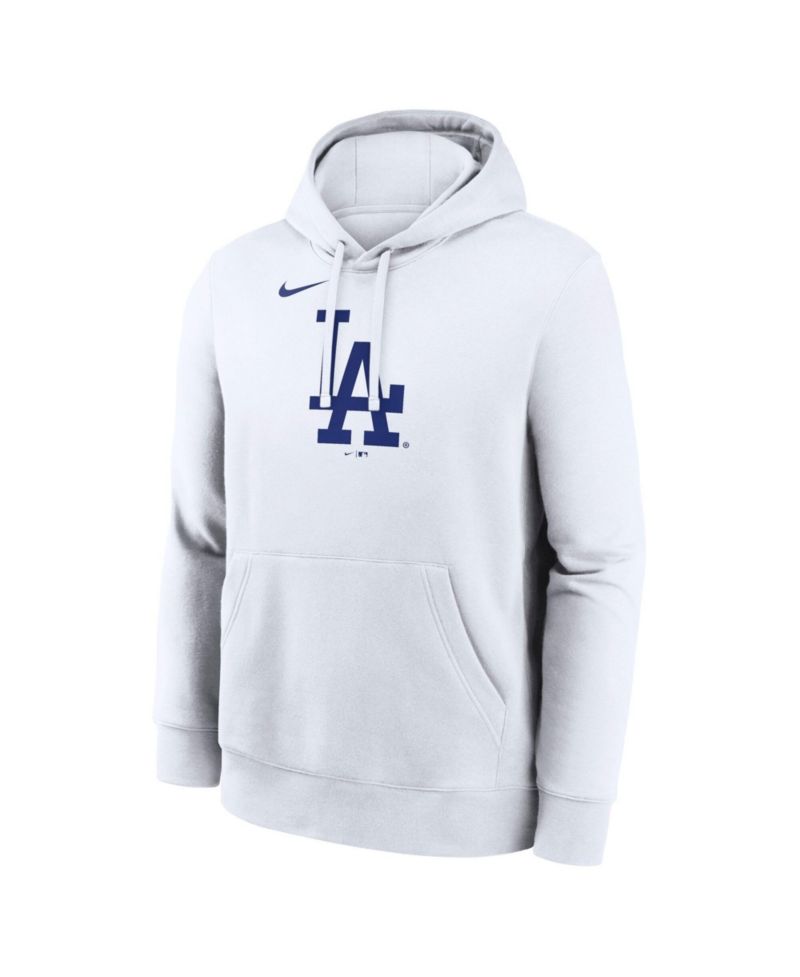 Men's White Los Angeles Dodgers Logo Club Hoodie
