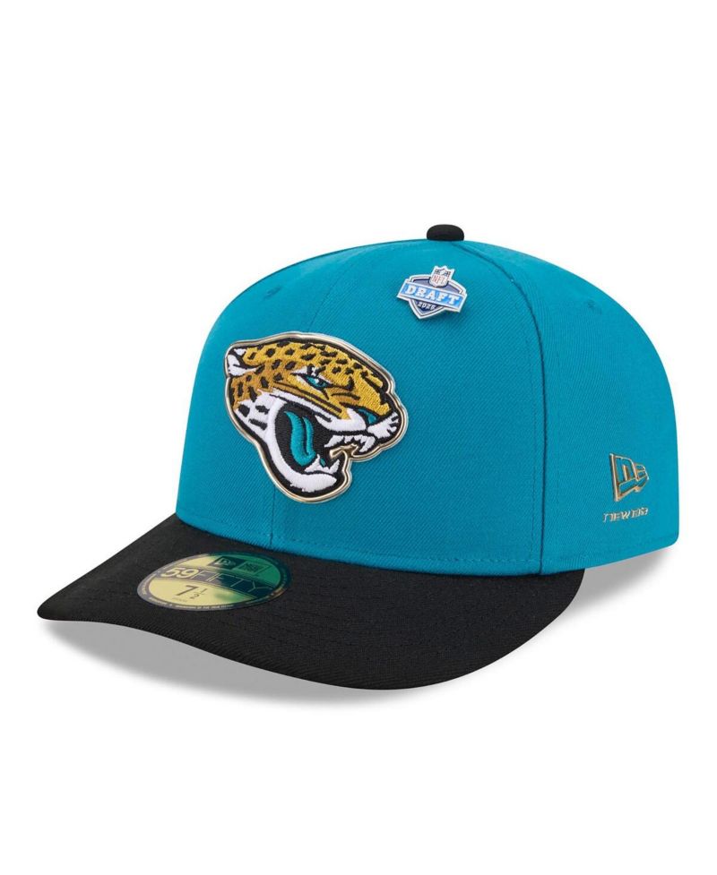 Men's Teal/Black Jacksonville Jaguars 2026 NFL Draft Pre-Curved 59FIFTY Fitted Hat