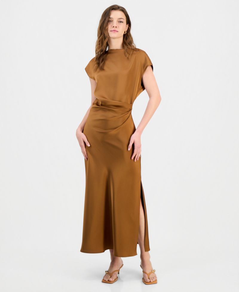 Women's Slim Side-Cinched Maxi Dress