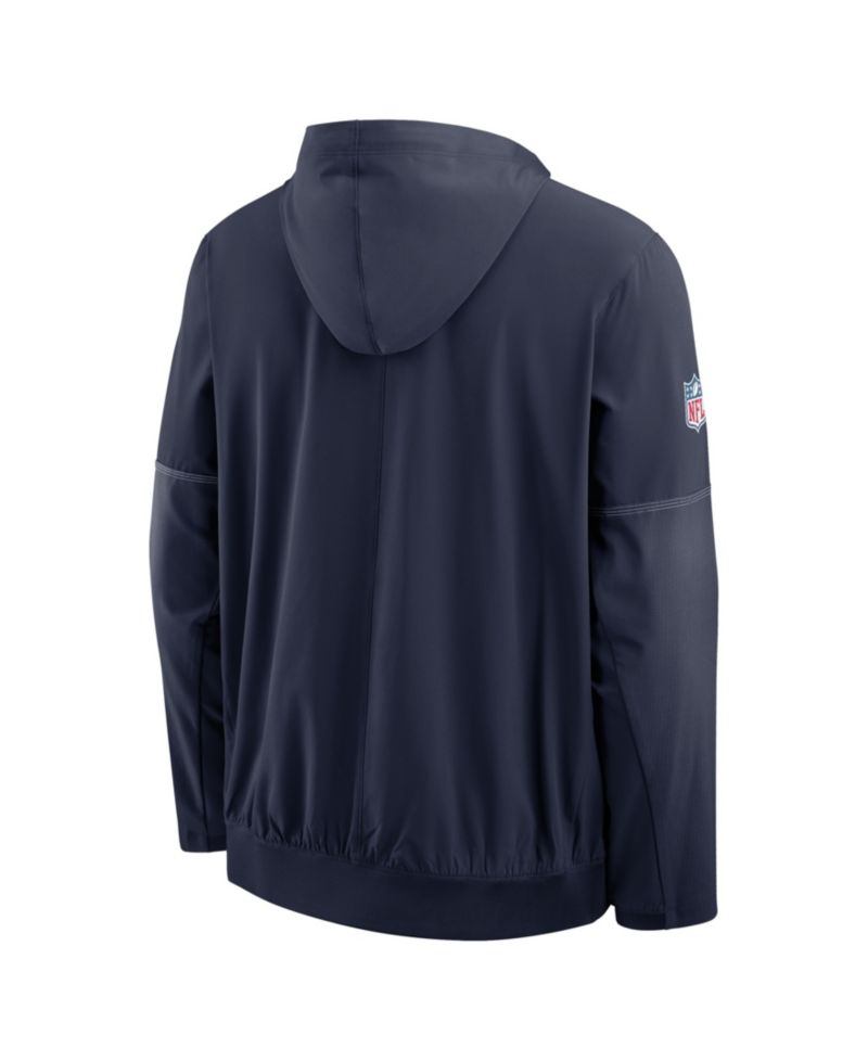 Men's Navy Dallas Cowboys Sideline Anorak Half-Zip Hoodie