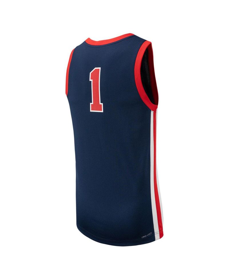 Men's #1Ole Miss Rebels Replica Basketball Jersey