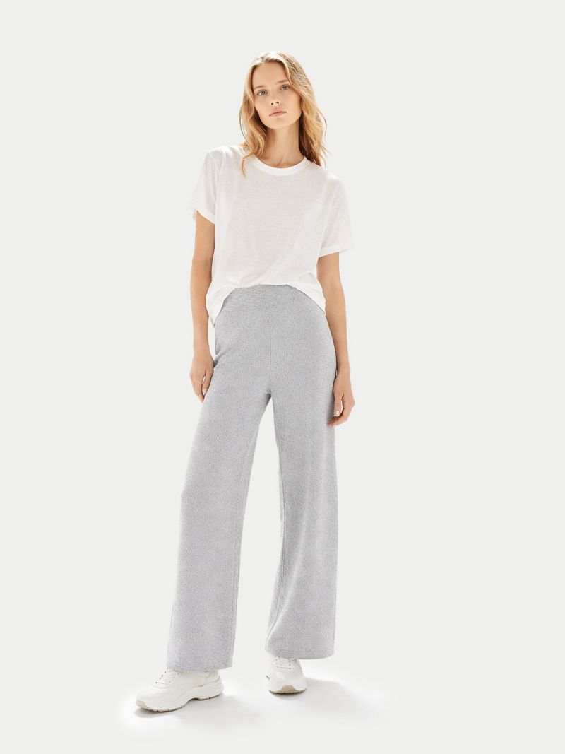 Women's Wide-Leg Ajour Knit Cashmere Pants