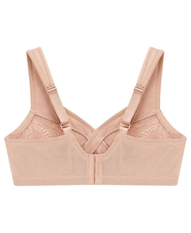 Women's Full Figure Plus Size Magic Lift Moisture Control Wirefree Bra 1064