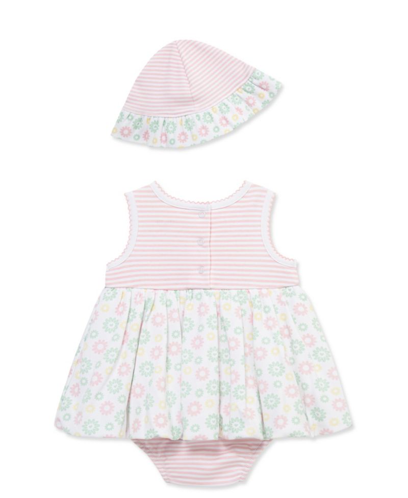 Baby Girls' Daisy Fun Printed Popover and Hat, 2-Piece Set
