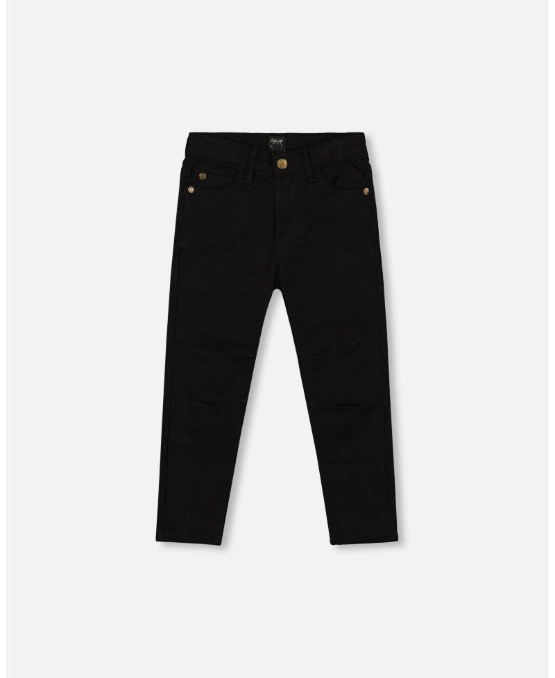Baby Boy Stretch Twill Pants Black - Baby
