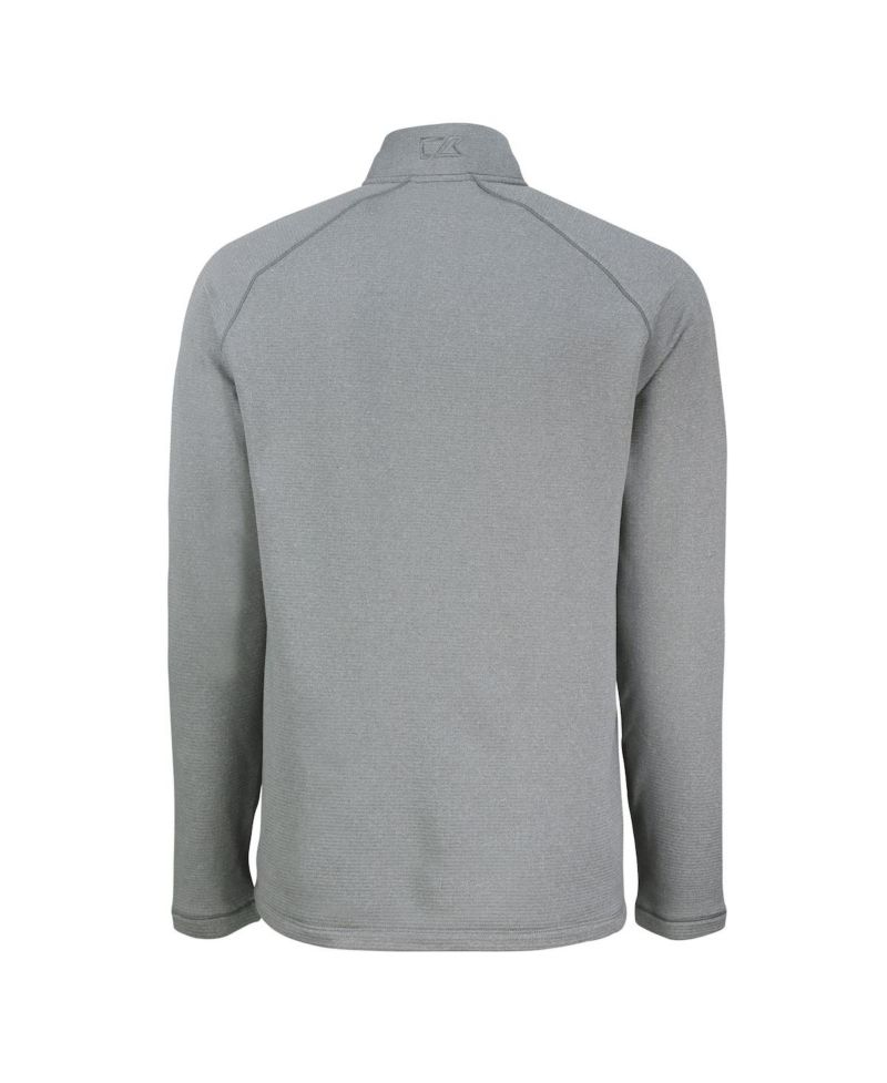 Men's Heather Gray Philadelphia Eagles Peshastin Eco Fleece Tri-Blend Raglan Quarter-Zip Jacket