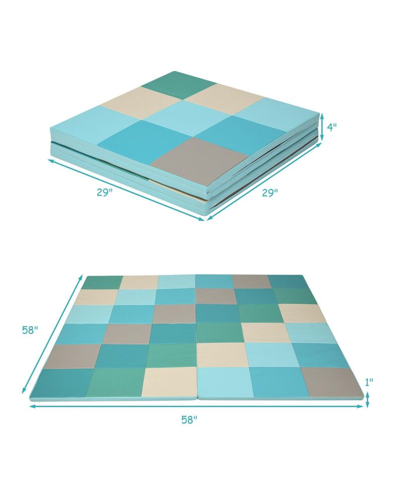 Baby Foldable Foam Playmat, 58" x 58"