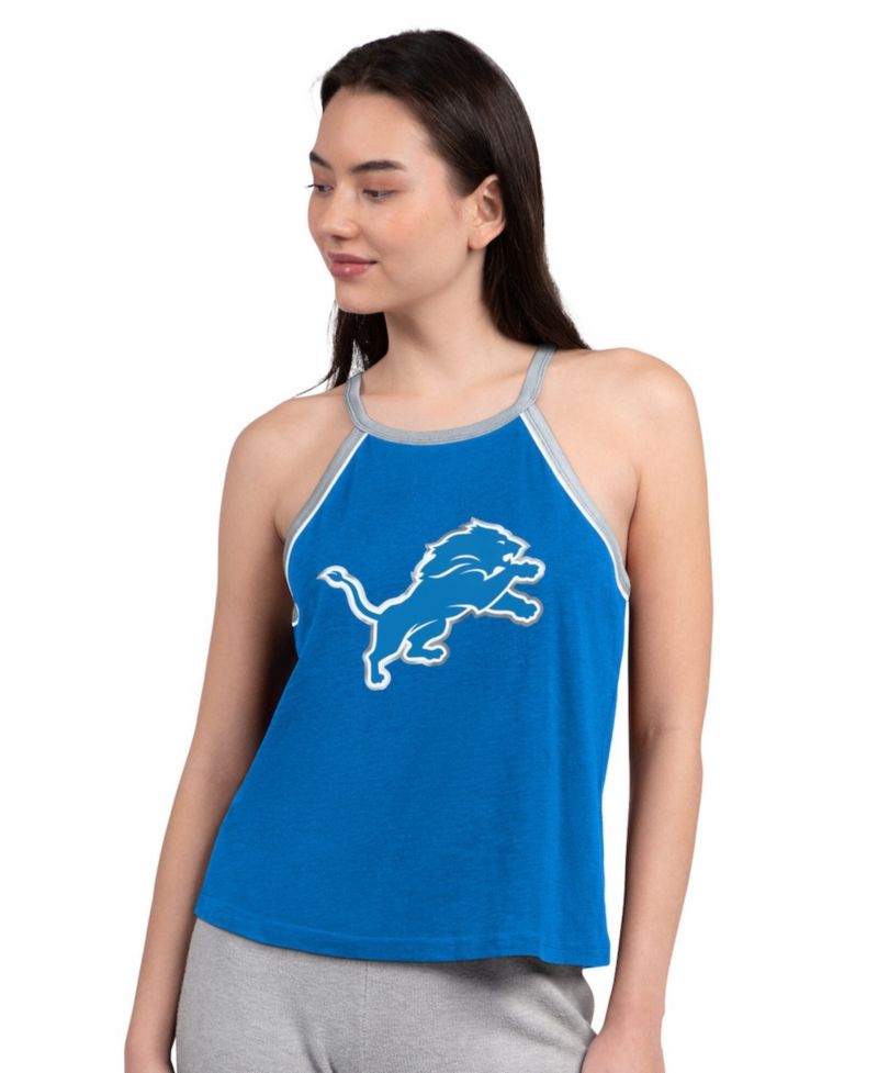 Women's Royal Detroit Lions Redemption Win Slub Tank Top
