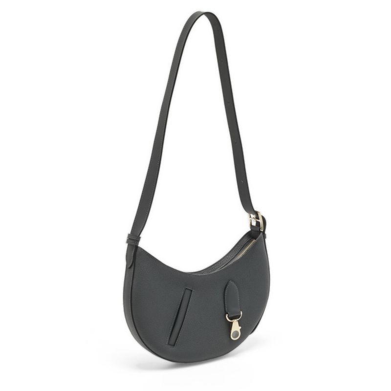 Pre-Owned HERMES Gris Misty Togo And Swift Leather Shoulder Bag