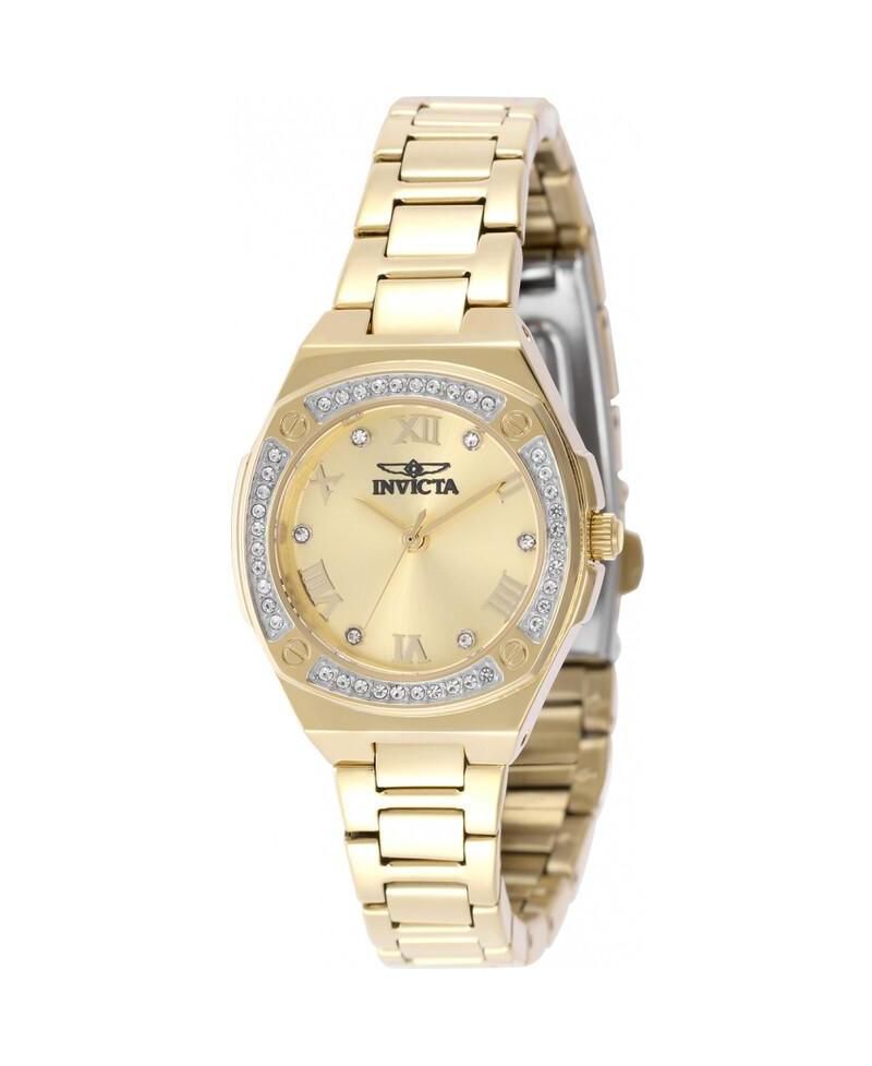 Women's Specialty Quartz Water-Resistant Gold-Tone Stainless Steel Watch, 28mm