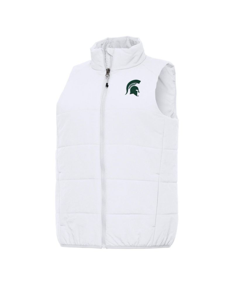 Women's White Michigan State Spartans Experience Full-Zip Vest