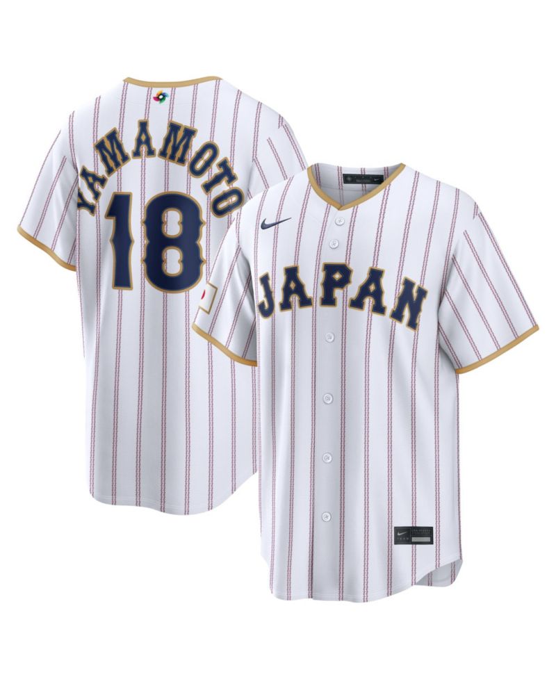 Men's Yoshinobu Yamamoto White Japan Baseball 2026 World Baseball Classic Stadium Jersey