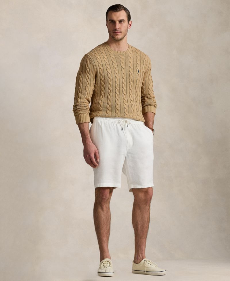 Men's Big & Tall Cable-Knit Cotton Sweater