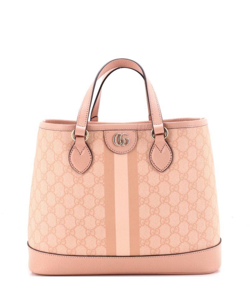 Small Ophidia Top Handle Tote Coated Canvas with Leather