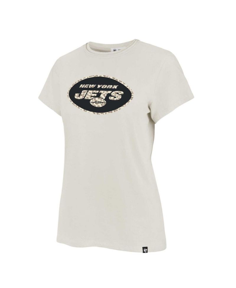 Women's Cream New York Jets Panthera Frankie T-Shirt