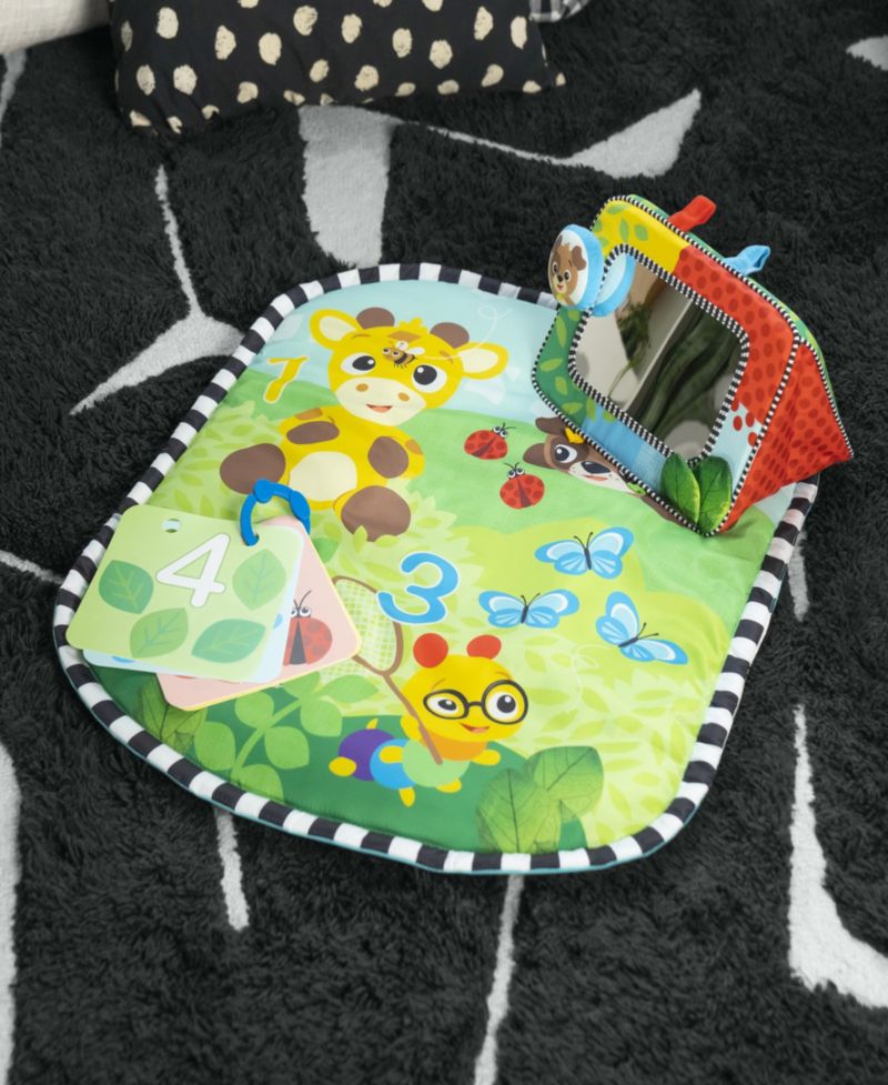 Infant Discovery Garden Tummy Time Mat Mirror