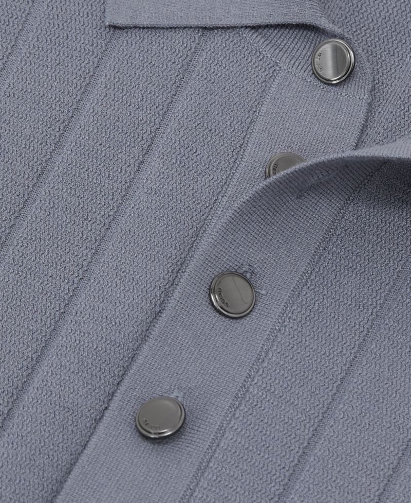 Men's Dillingham Wide-Ribbed Half-Button Polo Sweater