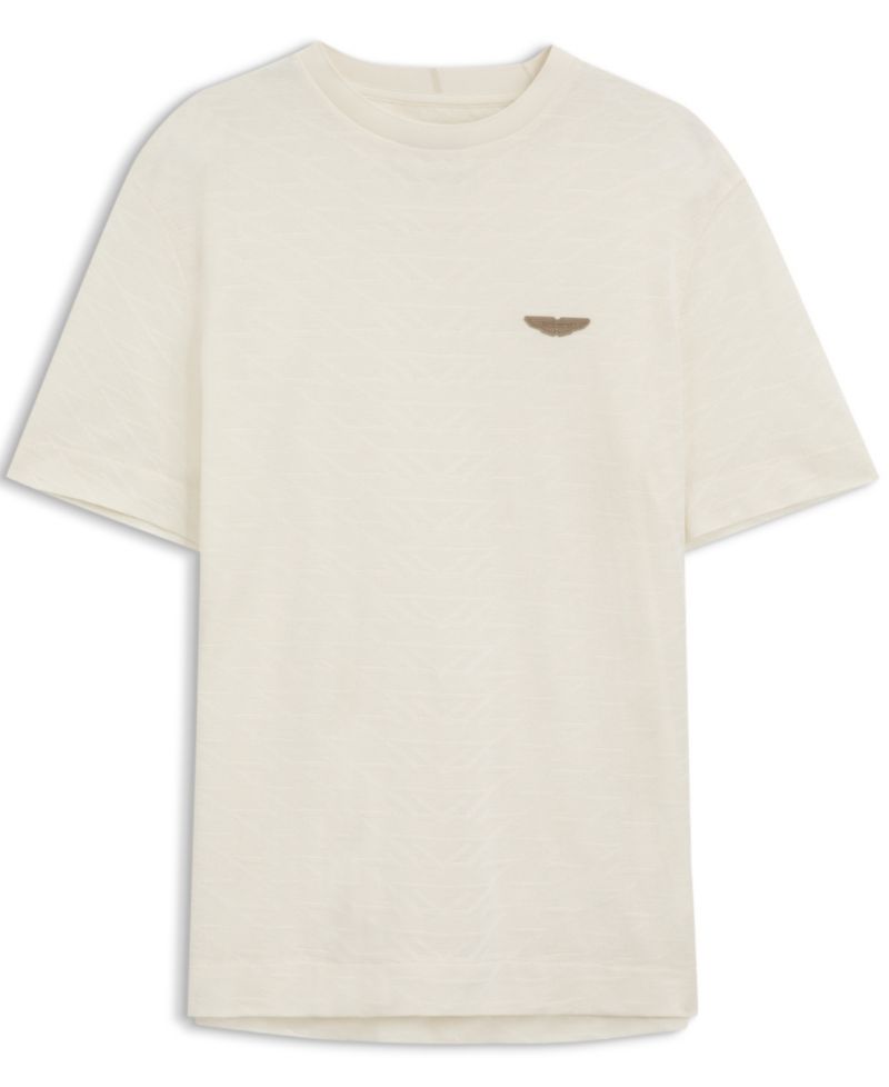 x Aston Martin Men'sCotton Mercerized Cotton Jacquard Regular-Fit T-Shirt