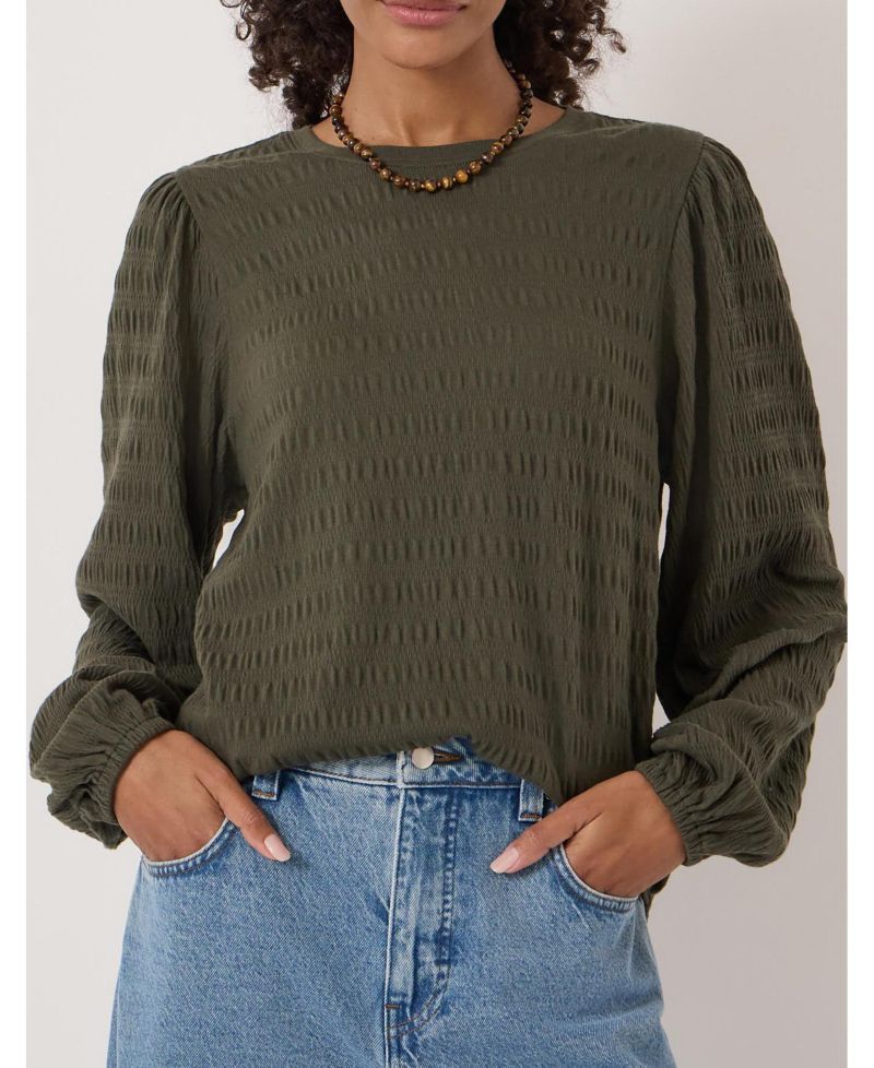 Women's Thalia Seersucker Jersey Top