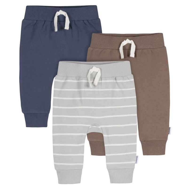 Baby Boys 3-Pack 0M-18M Leafless Tree Jogger Pants