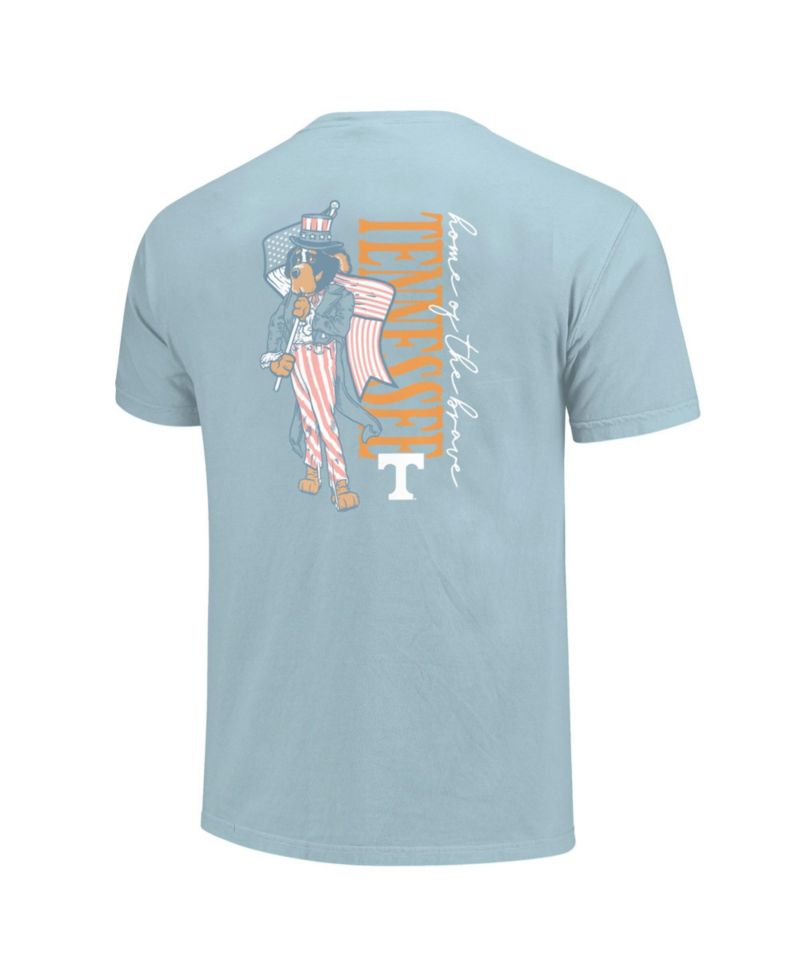 Women's Light Blue Tennessee Volunteers Americana Mascot Comfort Colors T-Shirt