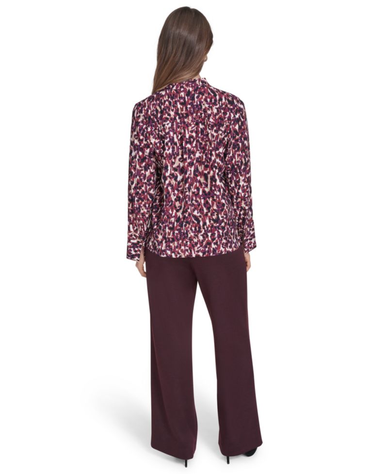 Women's V-Neck Long Sleeve Tunic Top