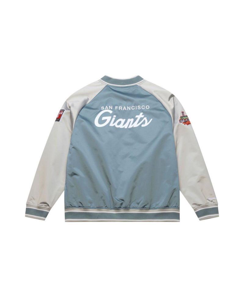 Men's Gray San Francisco Giants Thunderstorm Head Coach Lightweight Satin Full-Snap Jacket