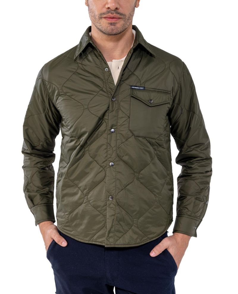 Men's Quilted Shirt Jacket