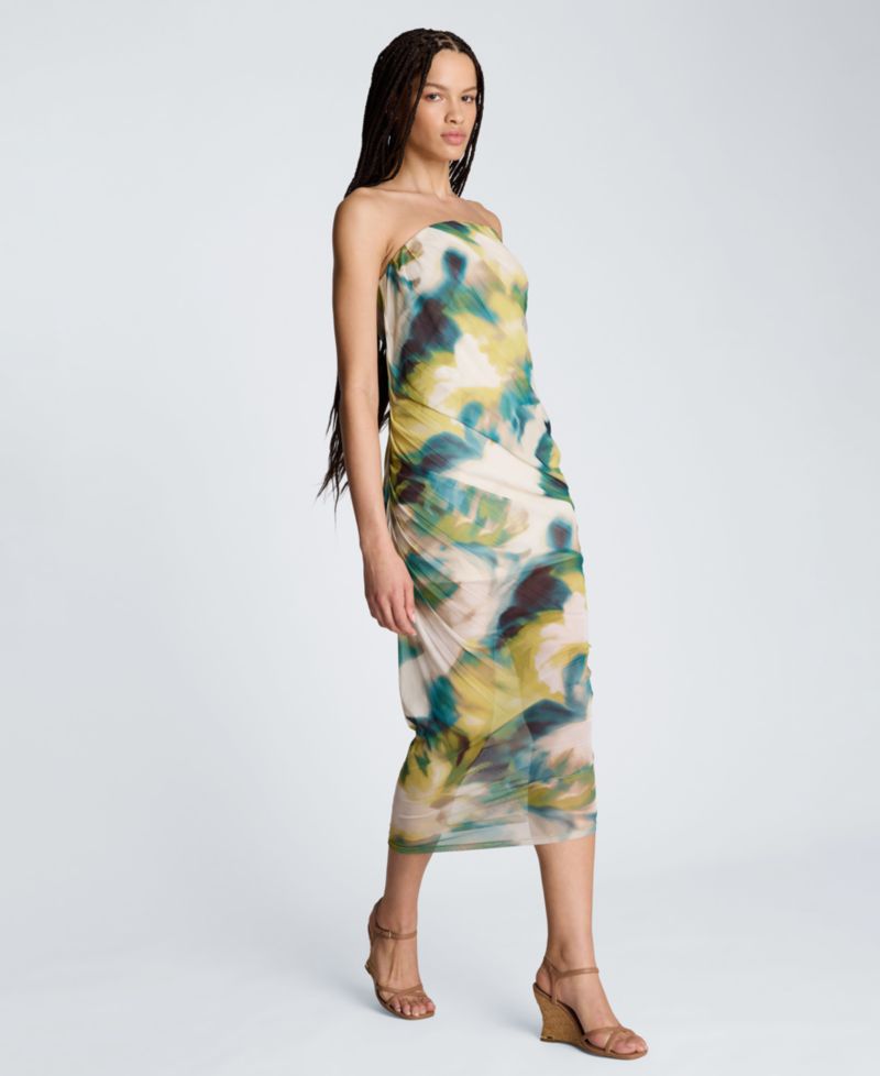 Women's Strapless Ruched Dress