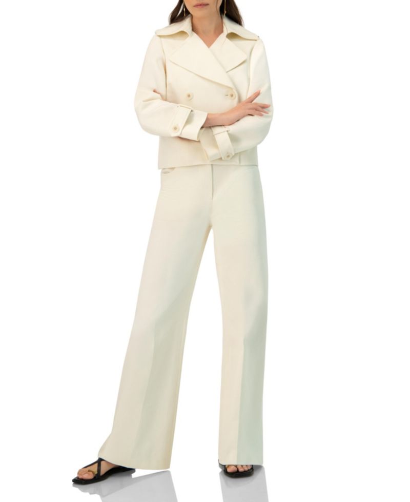 Women's Cotton Wide-Leg Straight Pants
